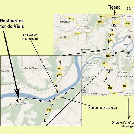 Restaurant Le Murier De Viels - Grand Figeac ホテル